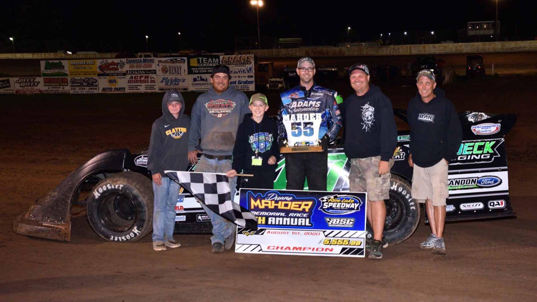 Adams claims Mahder 55 win at Rice Lake Speedway